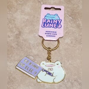 RAINYLUNE Be Kind Or Else Frog Enamel Keychain